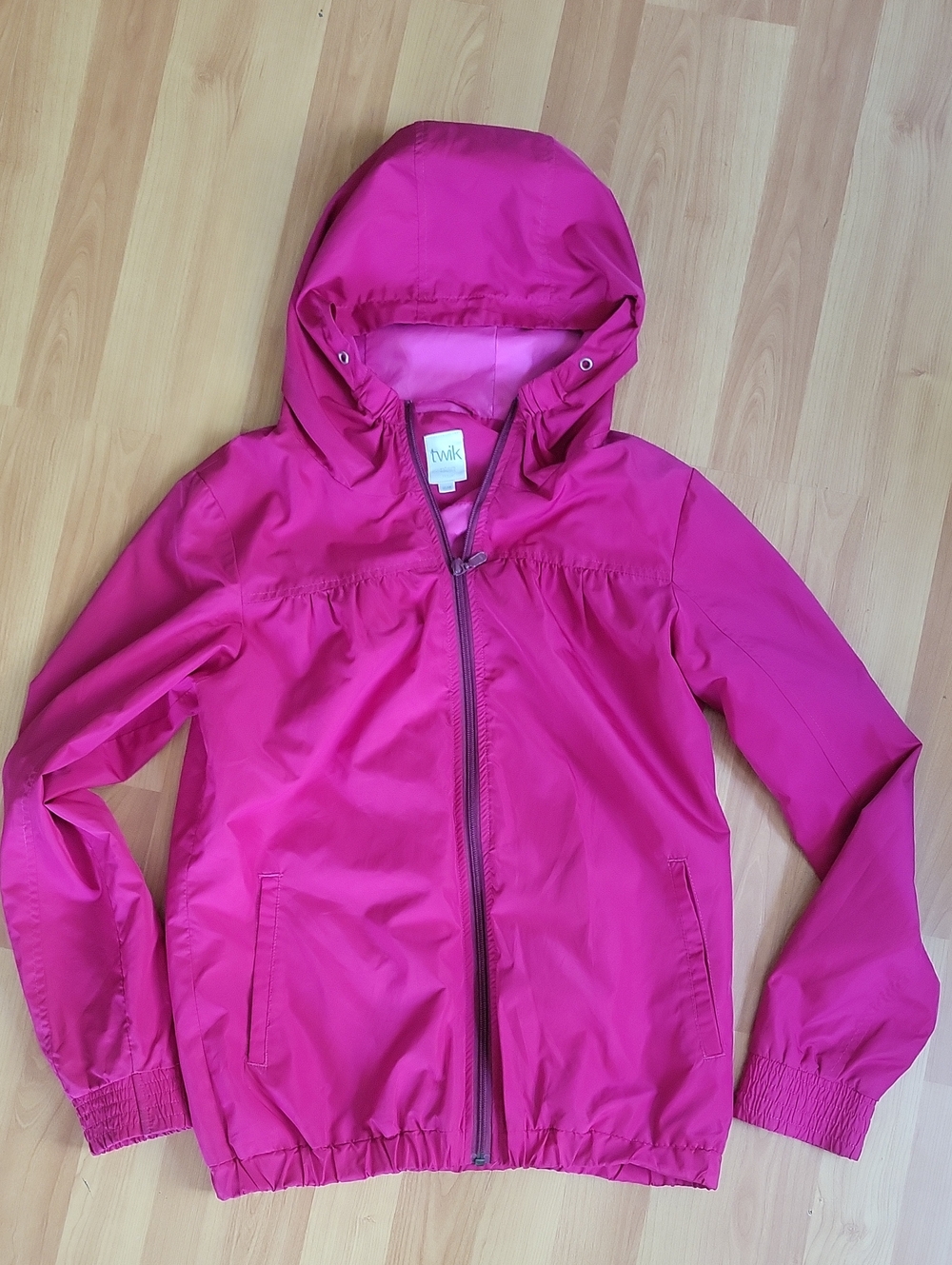 twik Bright Pink Hooded Bomber Jacket